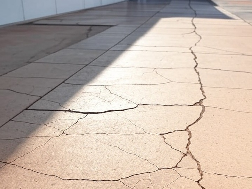Calçada quebrada sem acessibilidade em frente a edifício público em Brasília, simbolizando negligência para deficientes e autistas no DF.