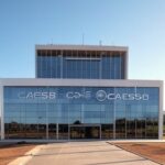 Edifício da Caesb em Brasília representando divulgação de resultados de concurso público no Distrito Federal.