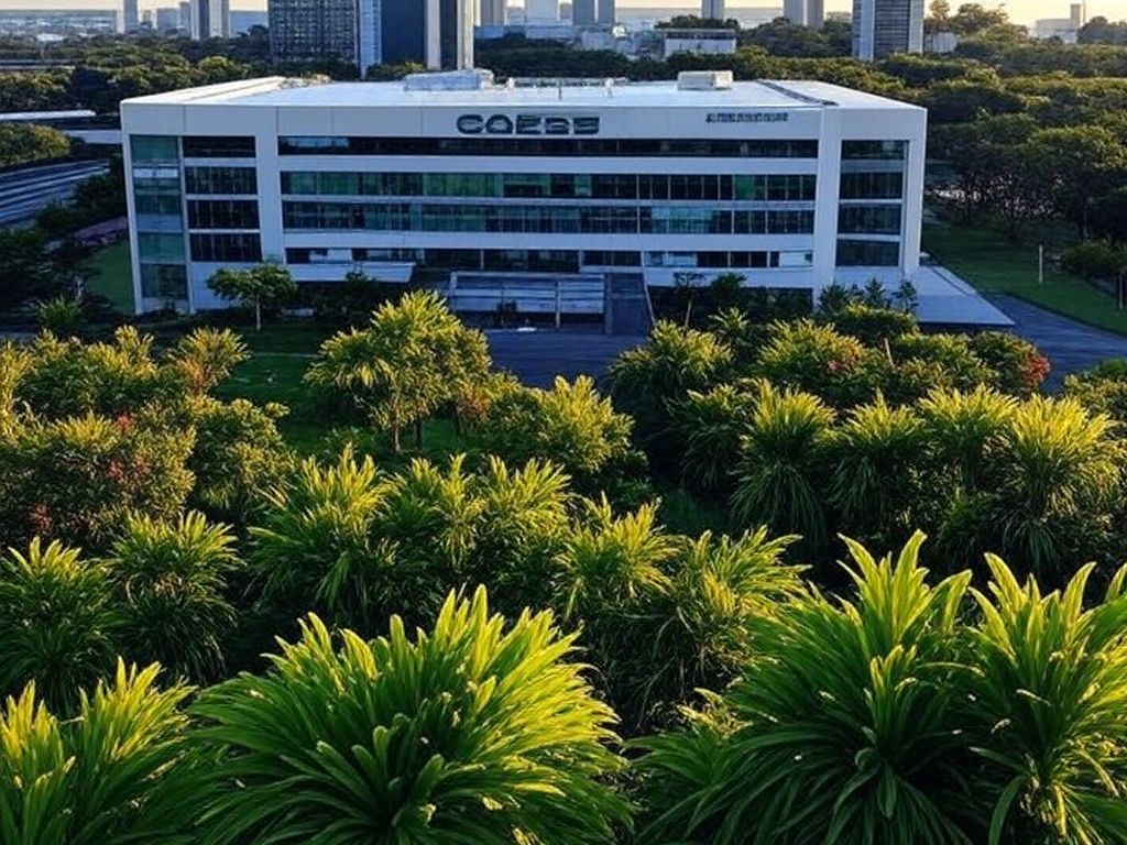 Prédio administrativo da Caesb em Brasília, representando divulgação de resultados de concurso público.