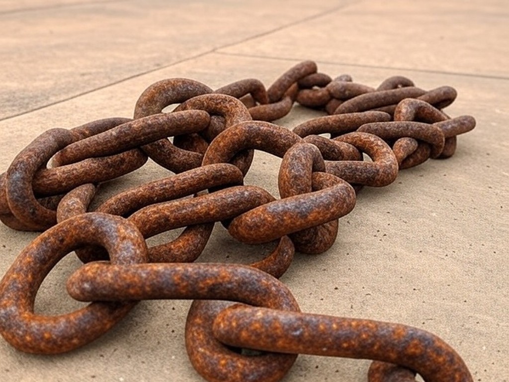 Correntes quebradas em frente ao Palácio do Buriti, simbolizando lei que cassa ICMS de empresas com trabalho escravo no Distrito Federal.