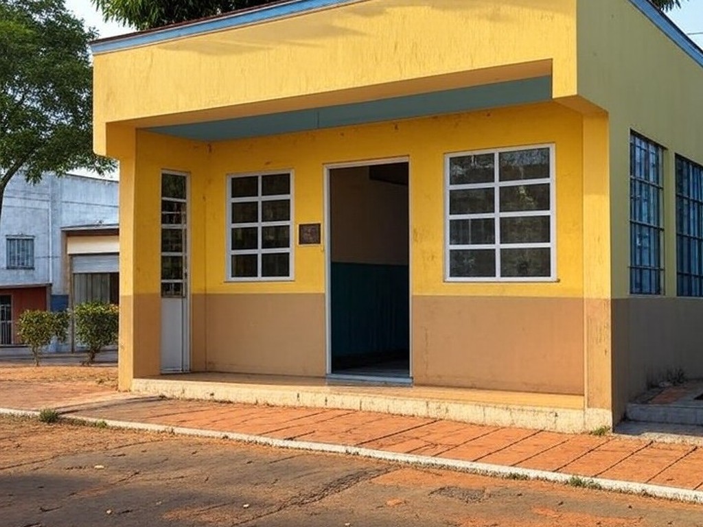 Centro comunitário em Ceilândia com entrada para inscrições gratuitas no Projeto Viver 60+ para idosos vulneráveis.
