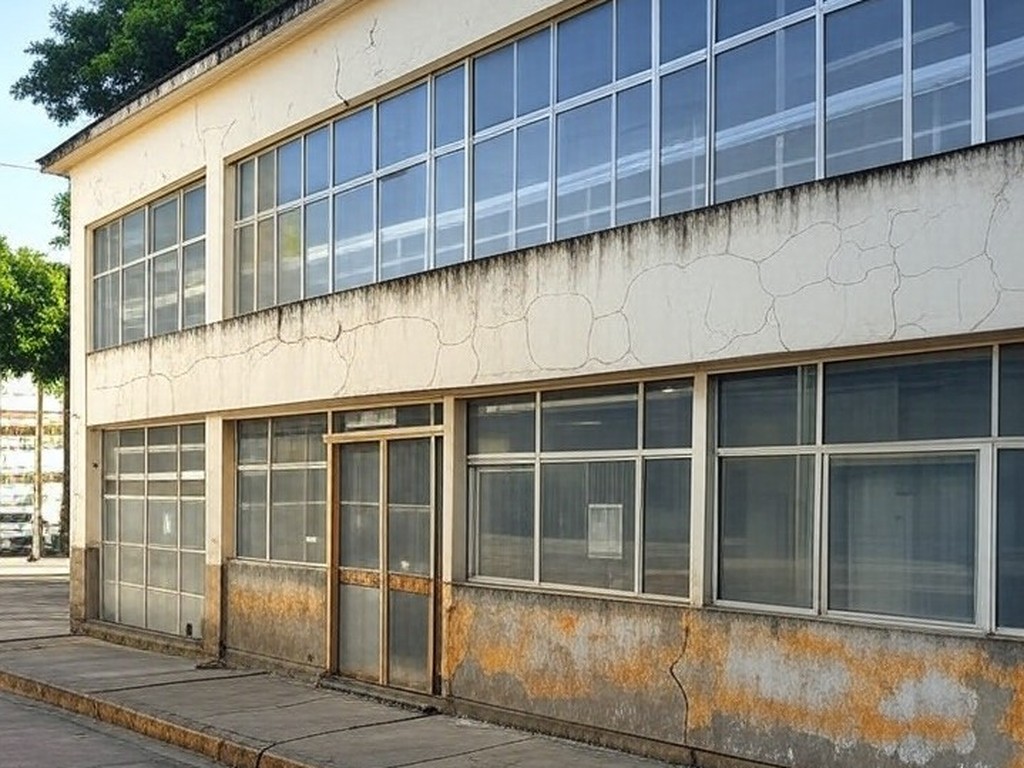 Hospital público deteriorado no Brasil, simbolizando falhas na saúde pública e casos de tuberculose negligenciados.