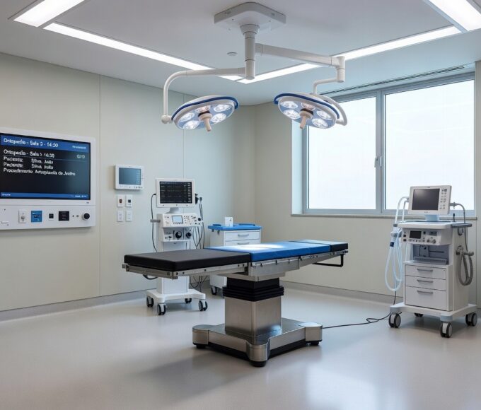 Fachada do Hospital de Base no DF, simbolizando redução de cancelamentos em cirurgias ortopédicas com Airtable.