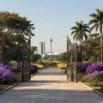 Entrada do Zoológico de Brasília com elementos celebrando o Dia Internacional da Mulher, entrada gratuita para mulheres.