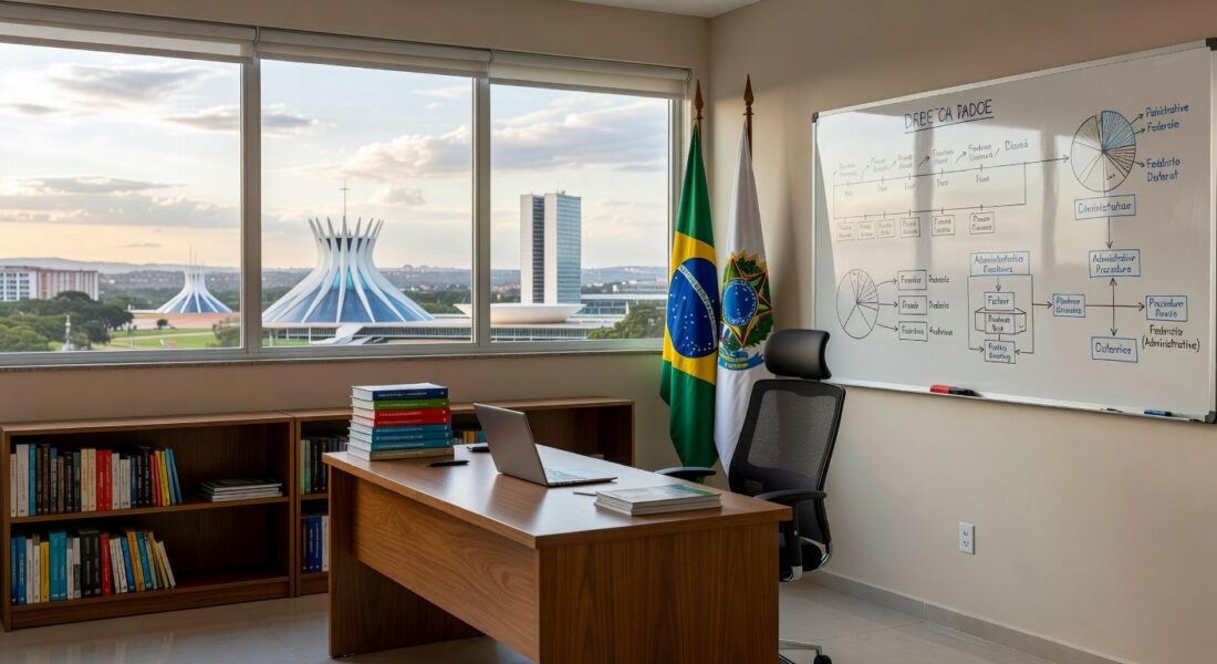 Sala de reuniões na Secretaria de Educação do DF, simbolizando predominância feminina em cargos de liderança.