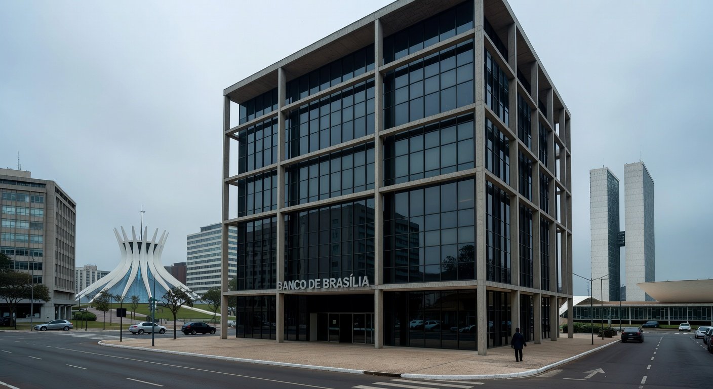 Fachada do Banco de Brasília em Brasília, sob suspeitas de irregularidades investigadas pela CCJ.