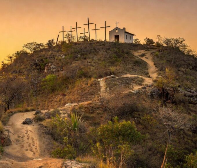 Um mês após a recuperação do filho, Tatiane Pacheco, 43, foi ao Morro da Capelinha para cumprir uma promessa (foto: Carlos Vieira ) - Carlos Vieira