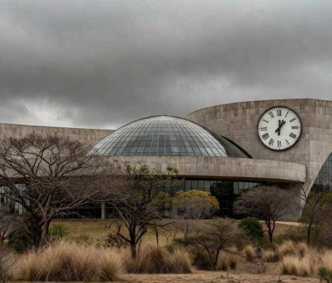 Fachada da Câmara Legislativa do DF sob céu nublado, representando aprovação tardia de programa para idosos.