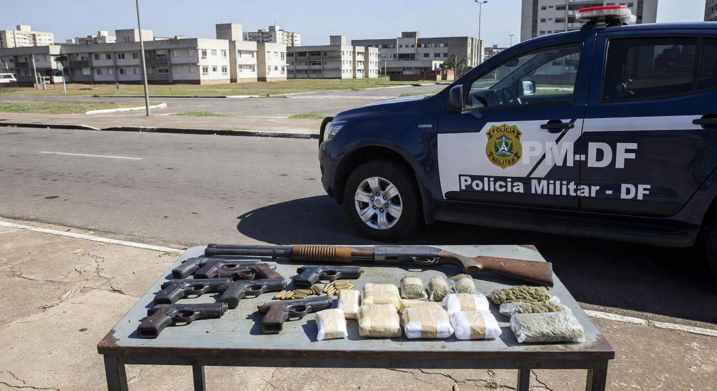 PM-DF apreende armas, munições e drogas em Samambaia e Itapoã