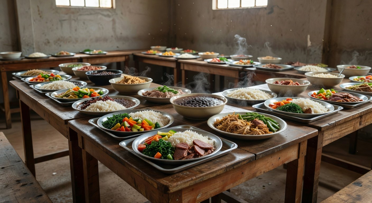 Restaurante comunitário no DF com refeições servidas
