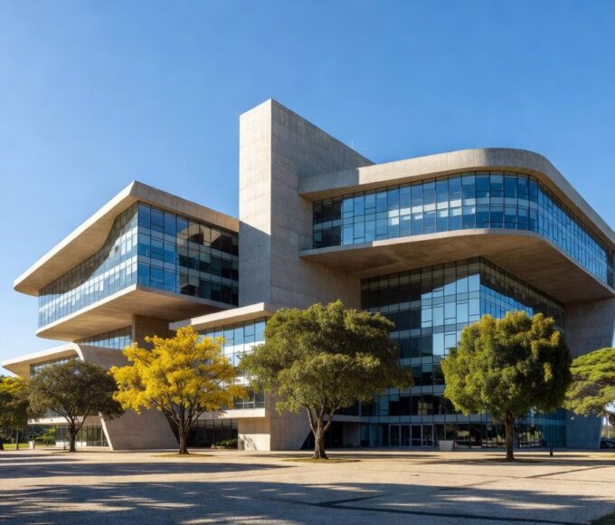 Fachada de edifício de administração regional no DF após decisão judicial