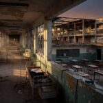 Escola pública brasileira deteriorada por falta de verbas para educação, saúde e cultura