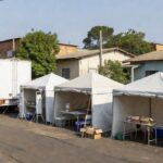 Unidade móvel de saúde do GDF oferecendo vacinação em Planaltina