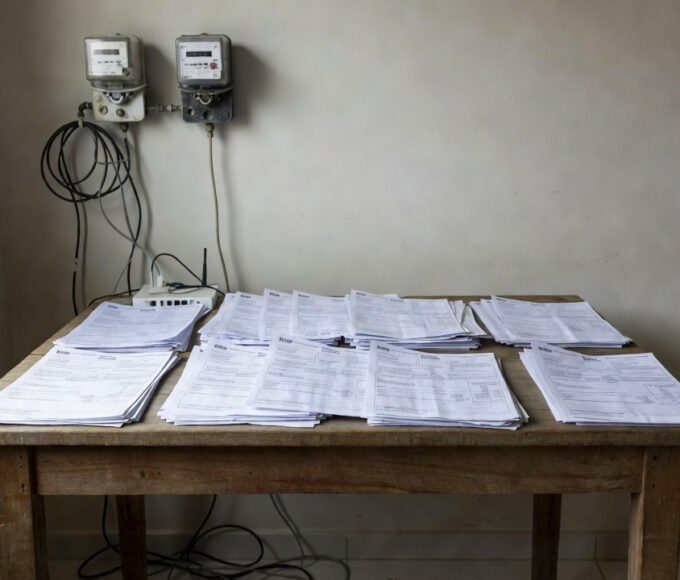 Contas de água, luz e gás em casa no Distrito Federal