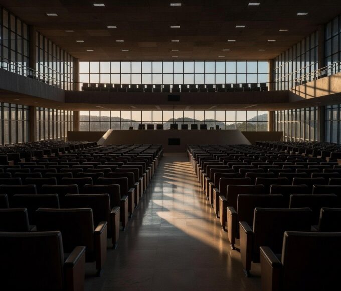 Fachada da Câmara Legislativa do DF em Brasília ao final do semestre legislativo