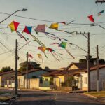 Postes de energia com pipas presas em quadra do Itapoã para corte de energia