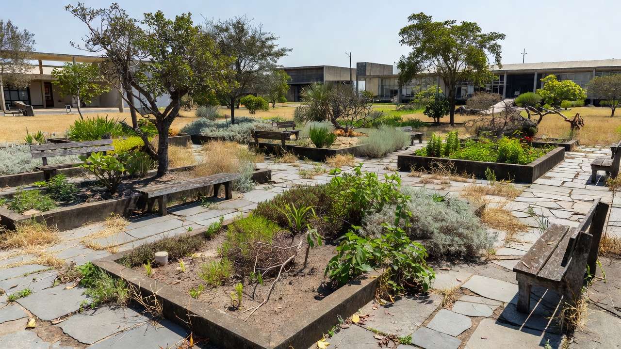 Hospital público no DF com falta de recursos e jardim terapêutico abandonado