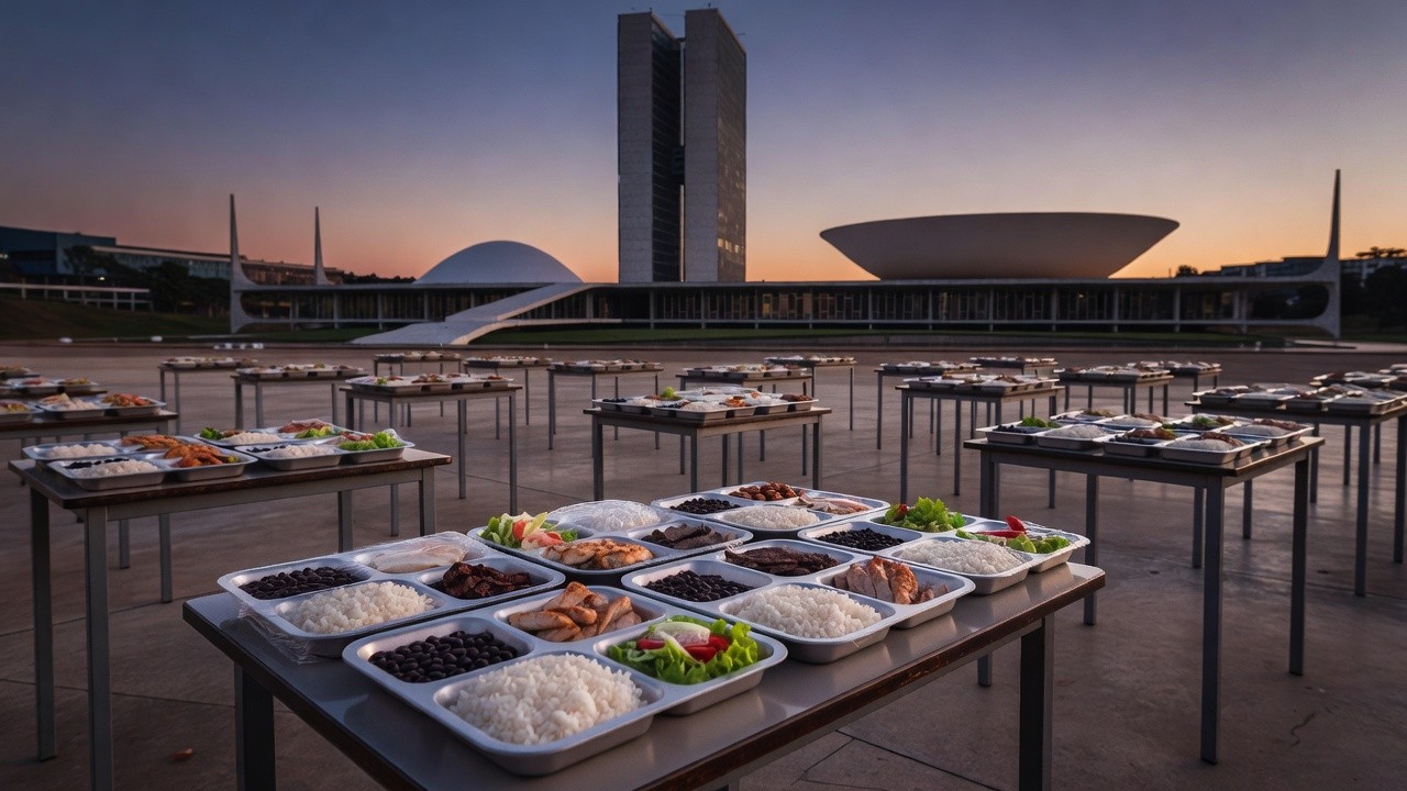 Refeições gratuitas em programa da Câmara do DF para combater fome crescente