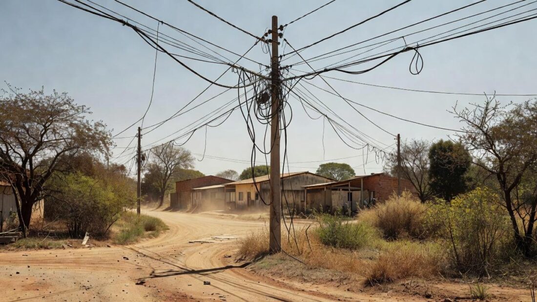Fios elétricos desencapados em rua de Itapoã, Brasília