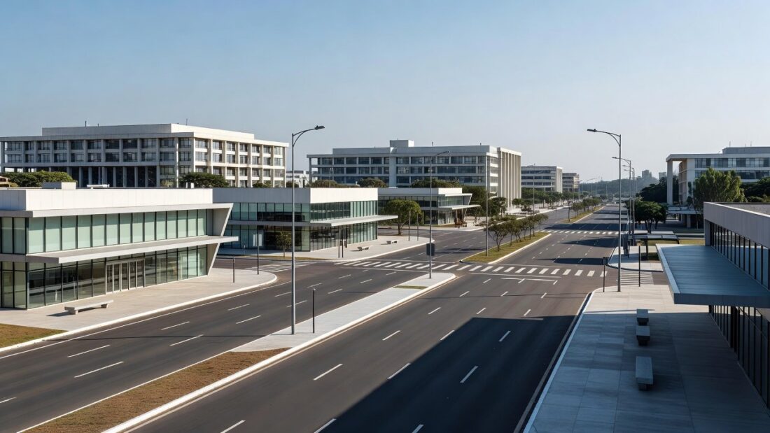 Centro comercial em Brasília representando o setor de comércio do DF