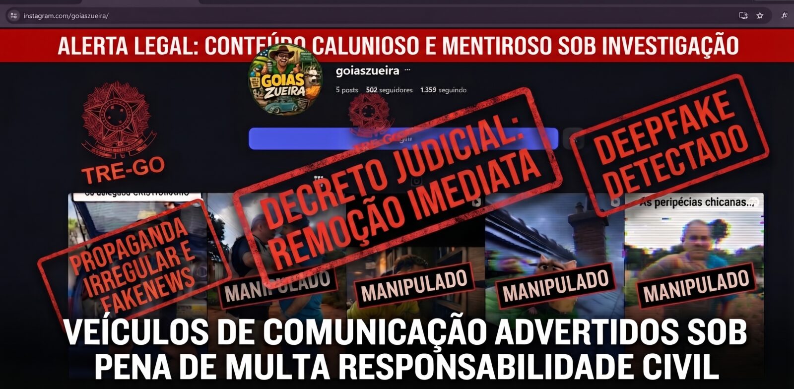 TRE-GO manda Meta retirar deepfakes contra candidato Cristóvão Tormin