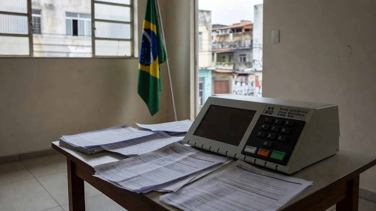 Urna eletrônica e manifesto eleitoral simbolizando representatividade nas eleições de 2026 no Brasil