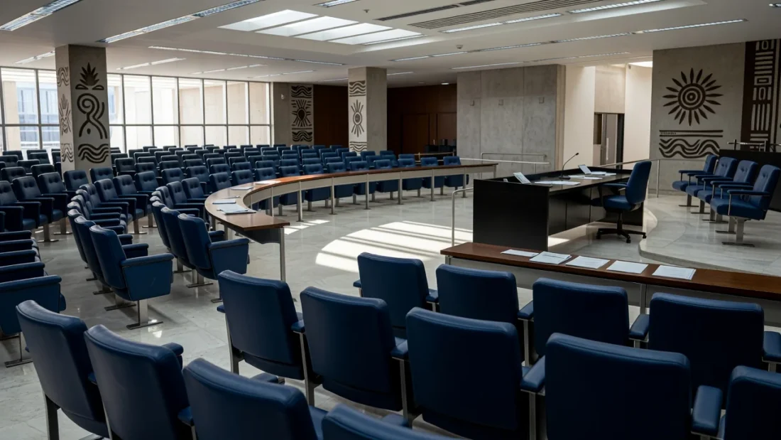 Prédio da Câmara Legislativa do DF em Brasília sobre candidatos do MDB