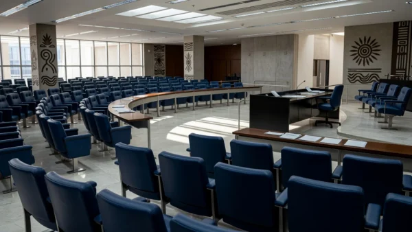 Prédio da Câmara Legislativa do DF em Brasília sobre candidatos do MDB