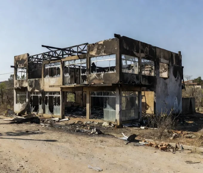 Comércio em Planaltina danificado por incêndio
