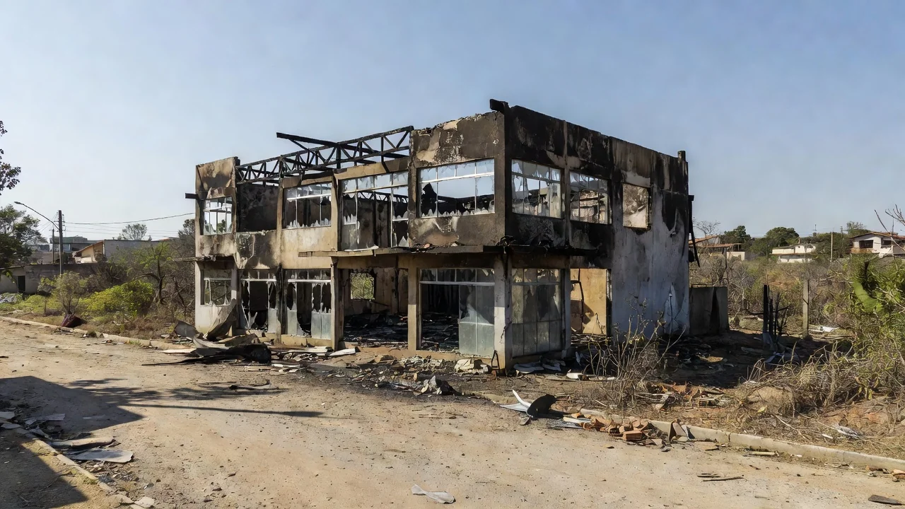 Comércio em Planaltina danificado por incêndio