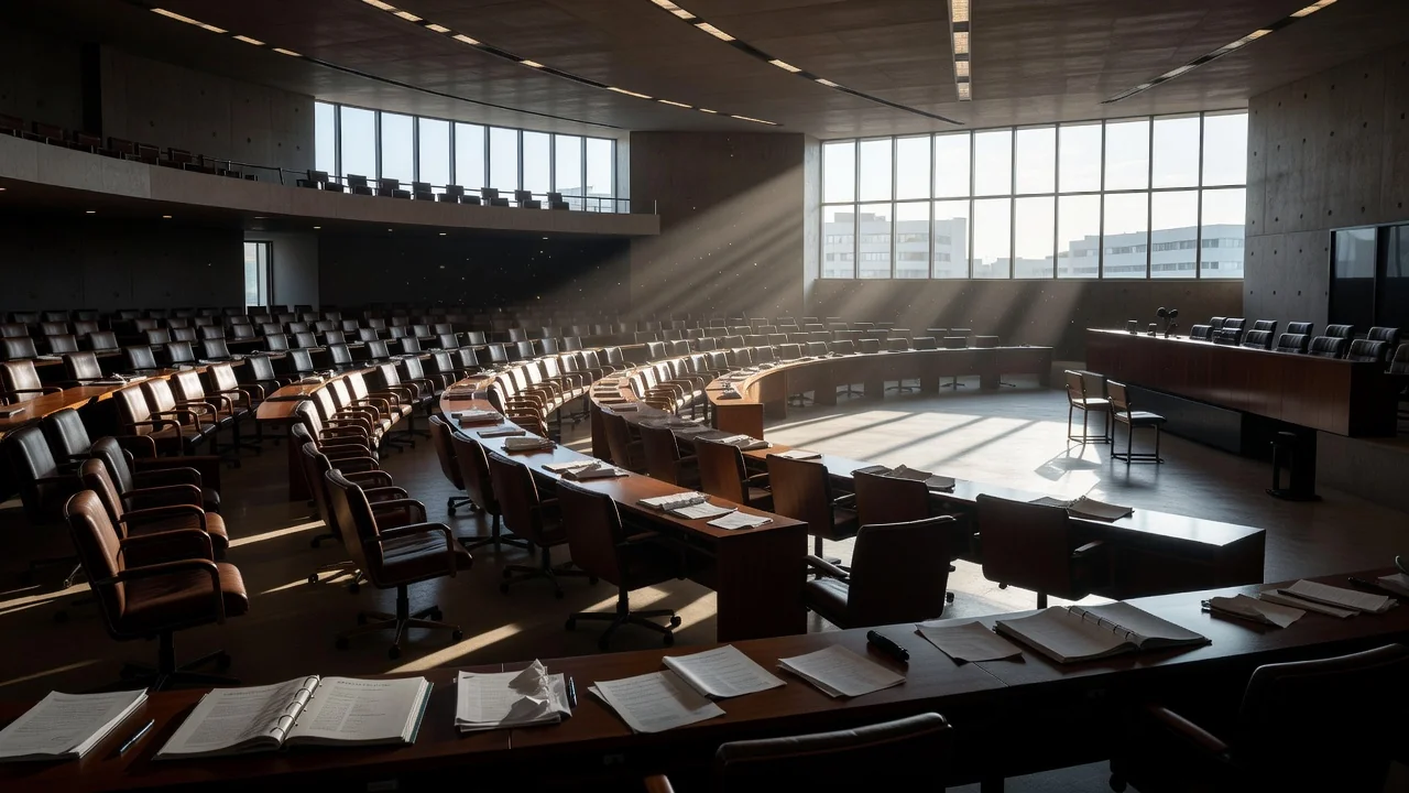 Vista do prédio da CLDF em Brasília simbolizando acumulação de poderes e frustração da população do DF