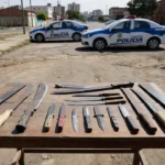 Armas brancas apreendidas pela polícia na Estrutural, Brasília