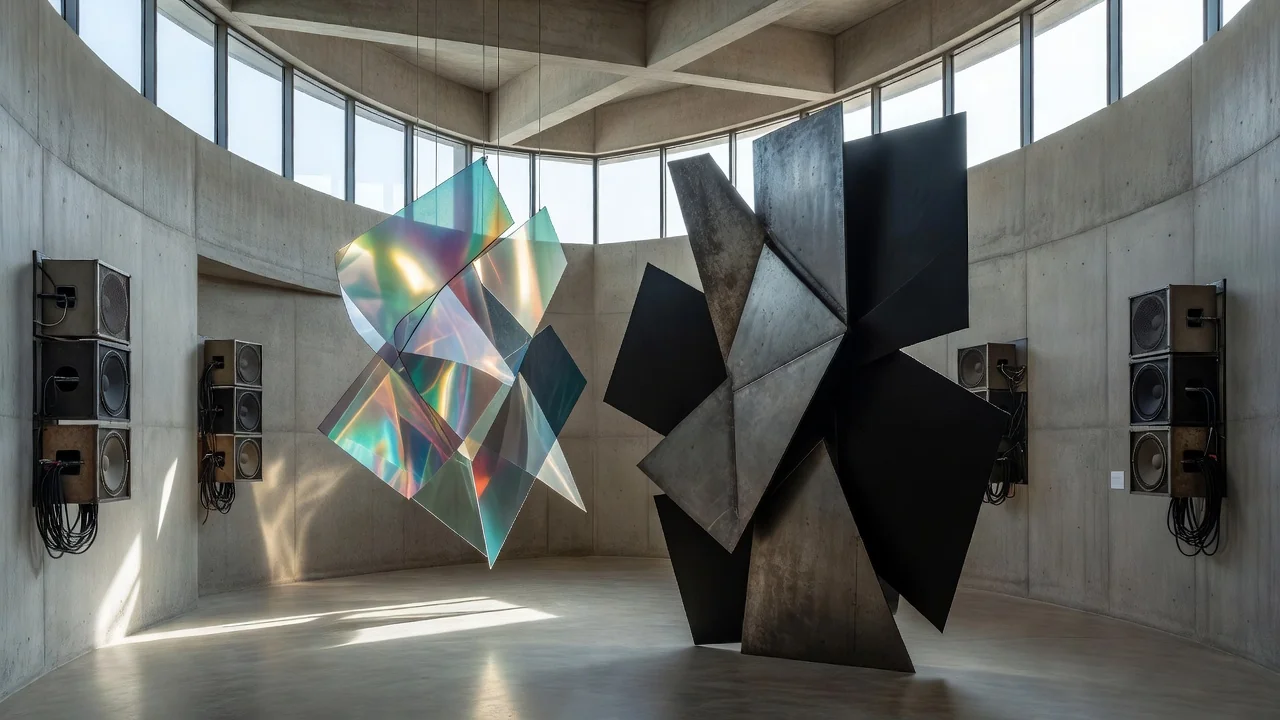 Exposição de arte contemporânea com intervenções sonoras em Brasília
